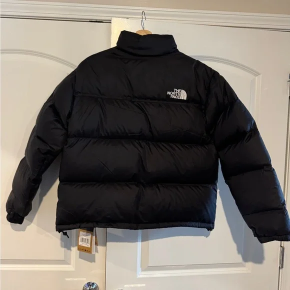 NWT North Face Retro Nuptse Jacket with Packable Hood (rolled under collar) - Picture 2 of 7